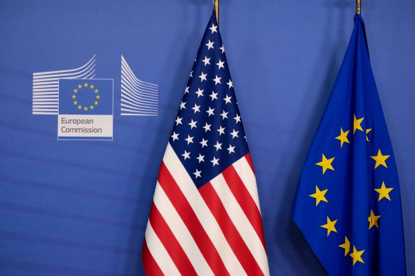 US and EU flags